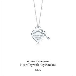 HEART TAG W KEY, TIFFANY AND CO NECKLACE
